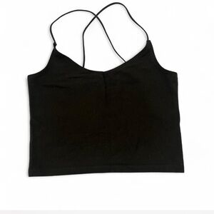 Abercrombie & Fitch Black Sleeveless Crop Camisole